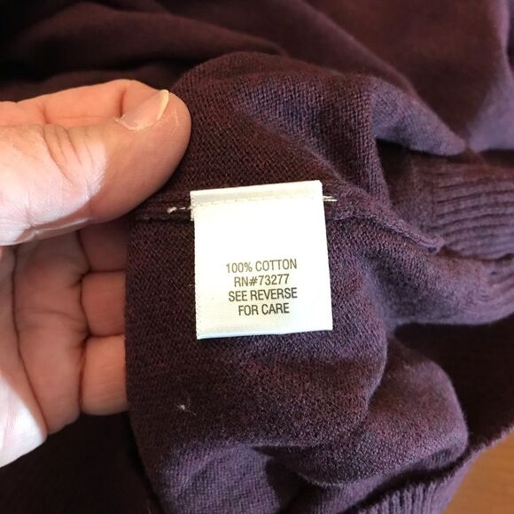NWT Sonoma Mens Burgundy V-Neck Pullover Sweater Size Small - Picture 13 of 16